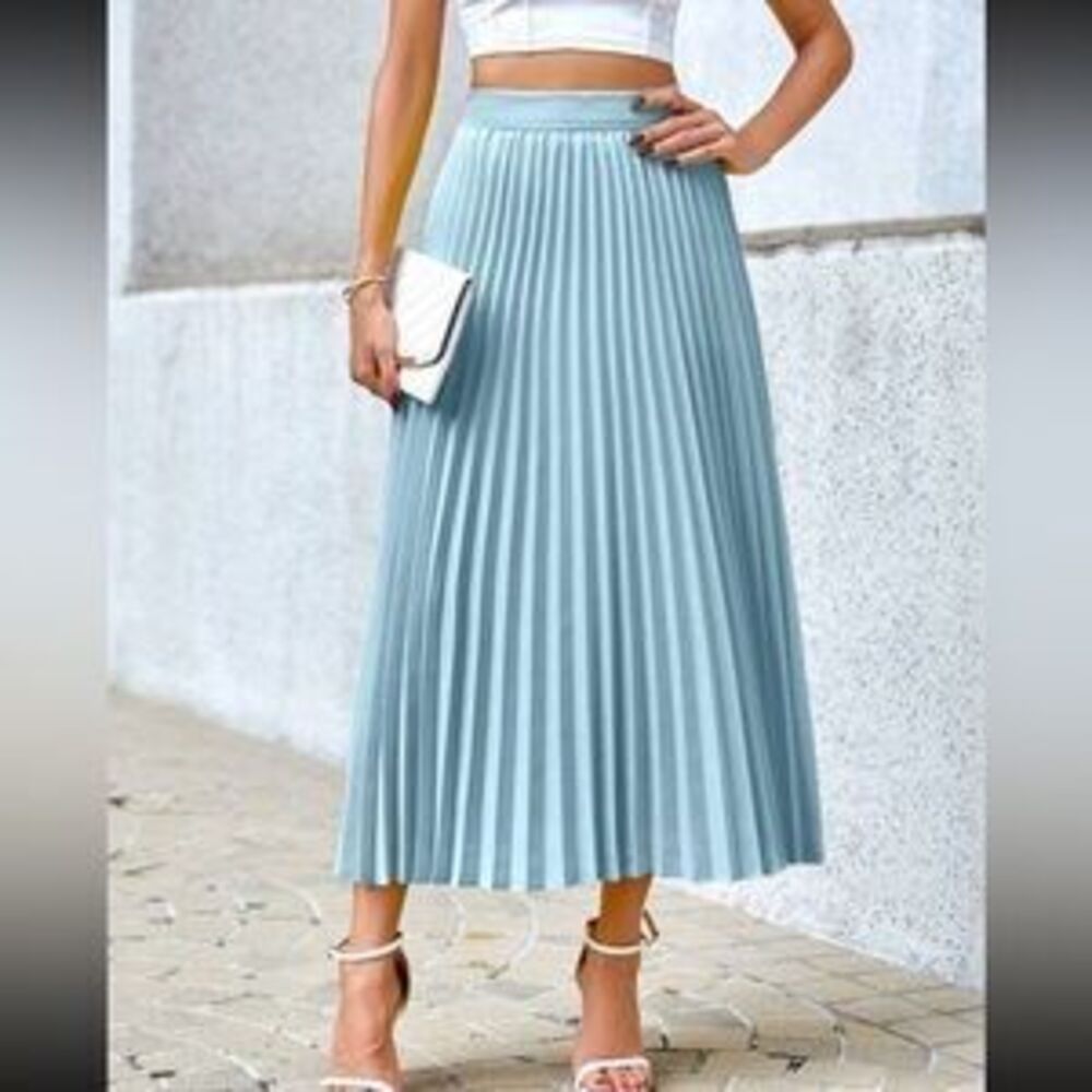COPY - Classic colorful stretchy waist pleated Skirt - Picture 5 of 5